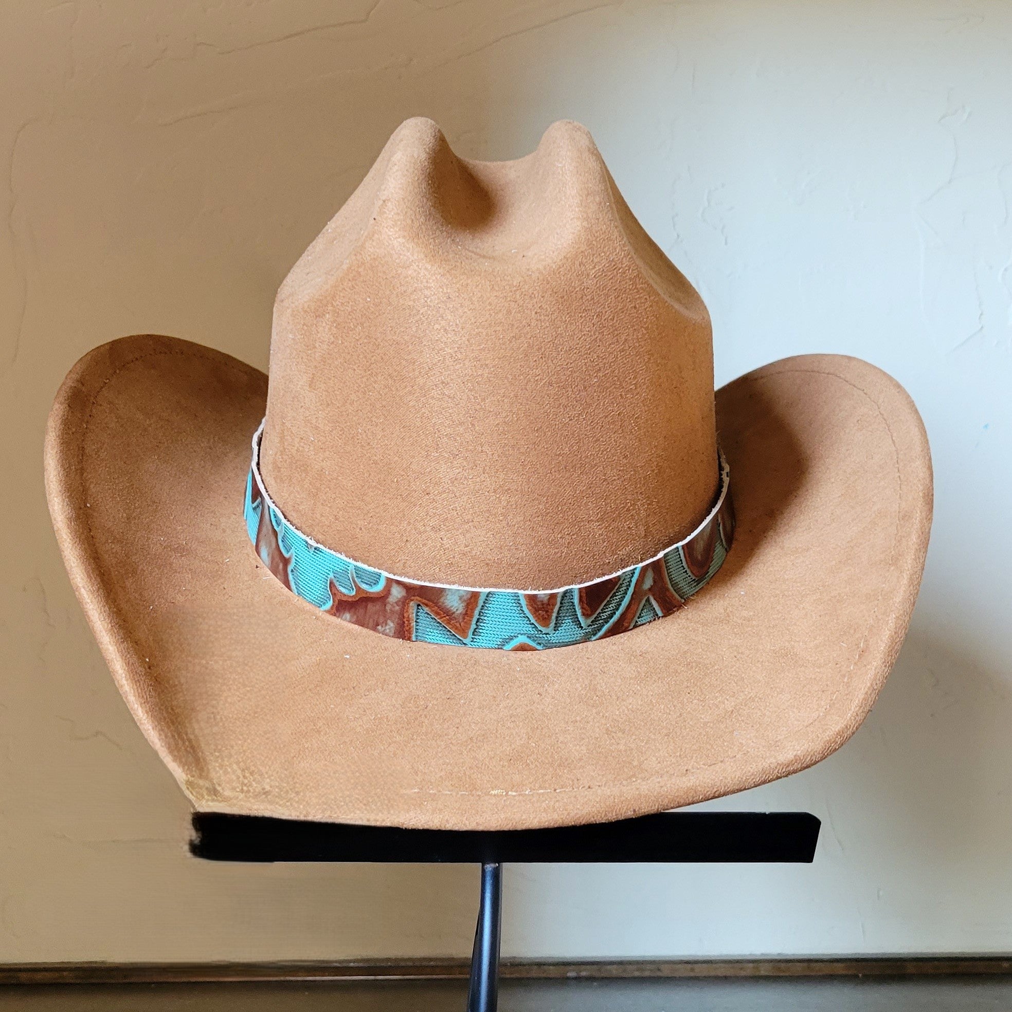 **Copper Laredo Embossed Leather Hat Band Only 981x