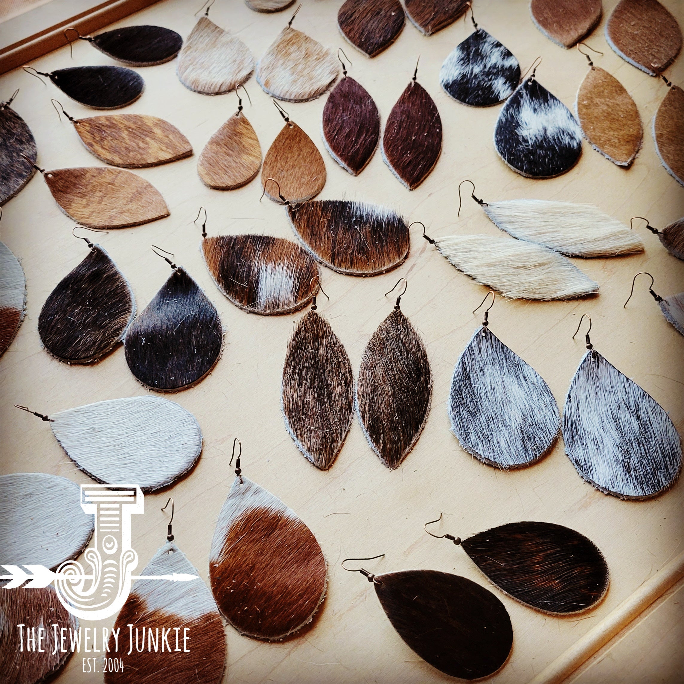 **Leather Earring Starter Pack-Hair-On-Hide-50 Pairs 208n