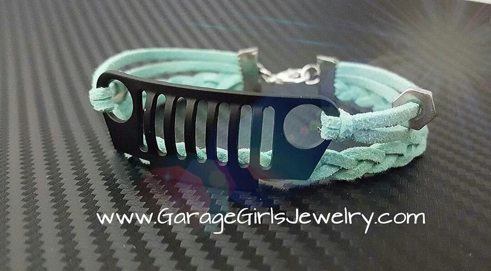 "It's a Jeep Thing" Grill Leather Bracelet