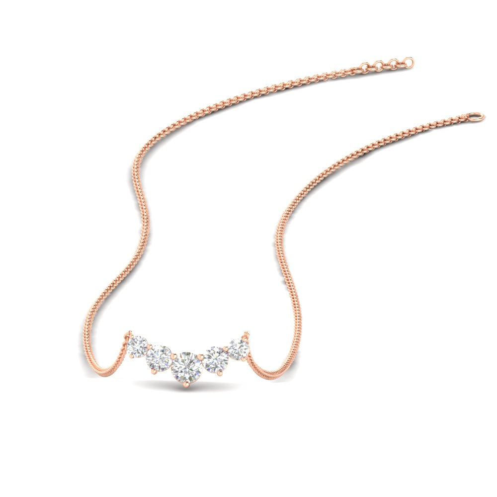 0.75 Carat Graduating Round Diamond Pendant