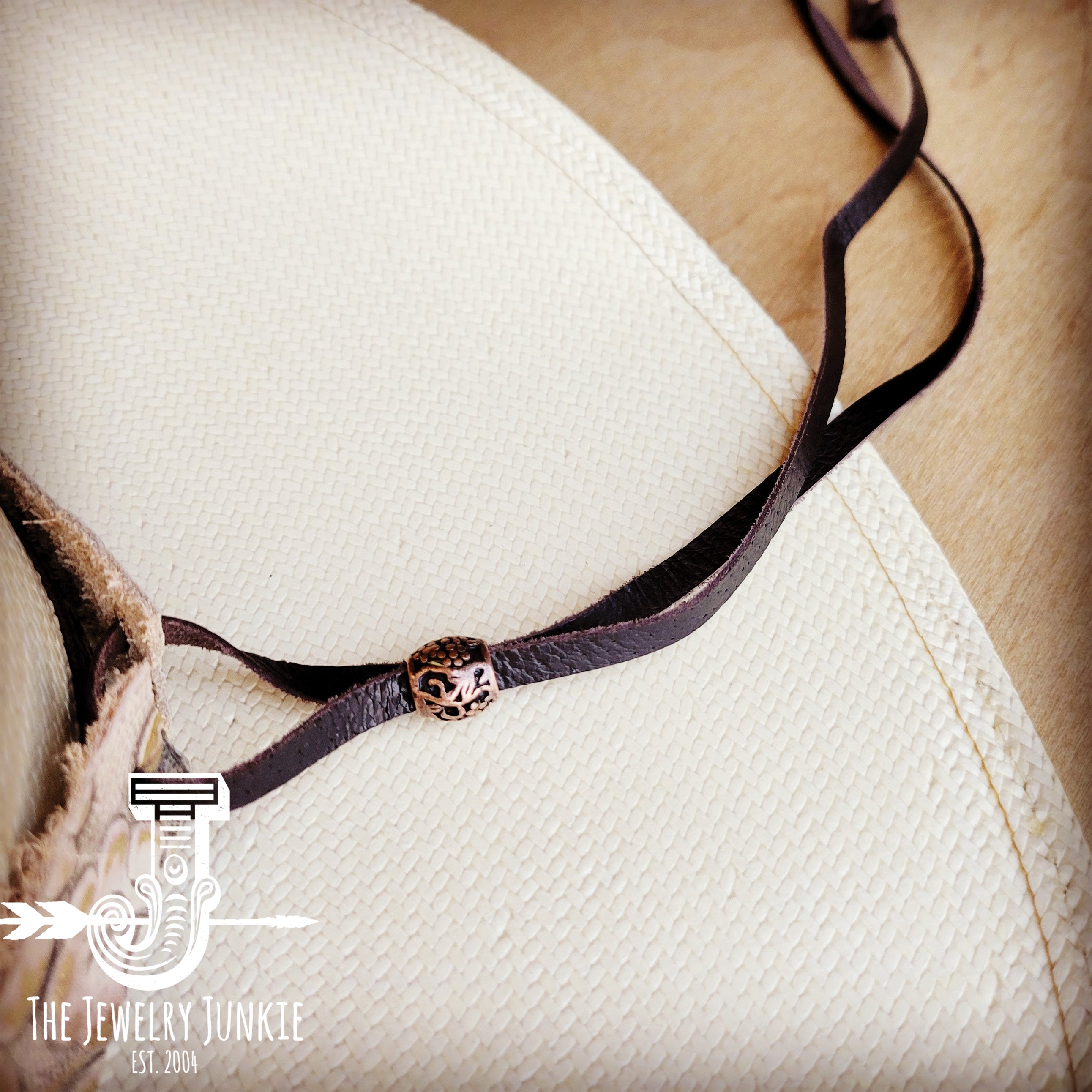 **Dallas Turquoise Embossed Leather Hat Band Only 950h