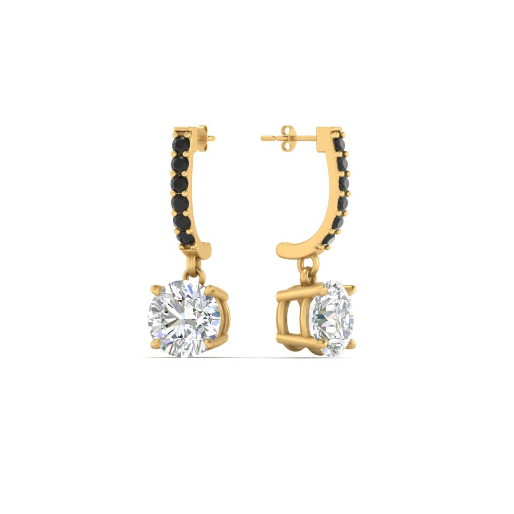 1 Carat Solitaire Halo Diamond Drop Earrings
