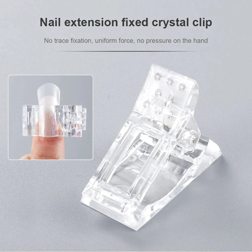 10-Piece Nail Tips Clip Set - Quick Poly Gel Extension Clamps