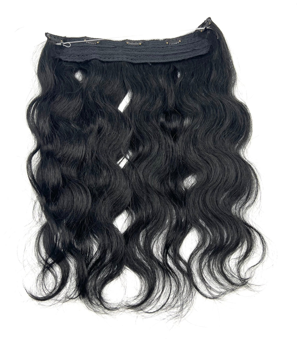 100% Human Hair Vip Brand BandX Halo  Body Wave 18'' with Clip