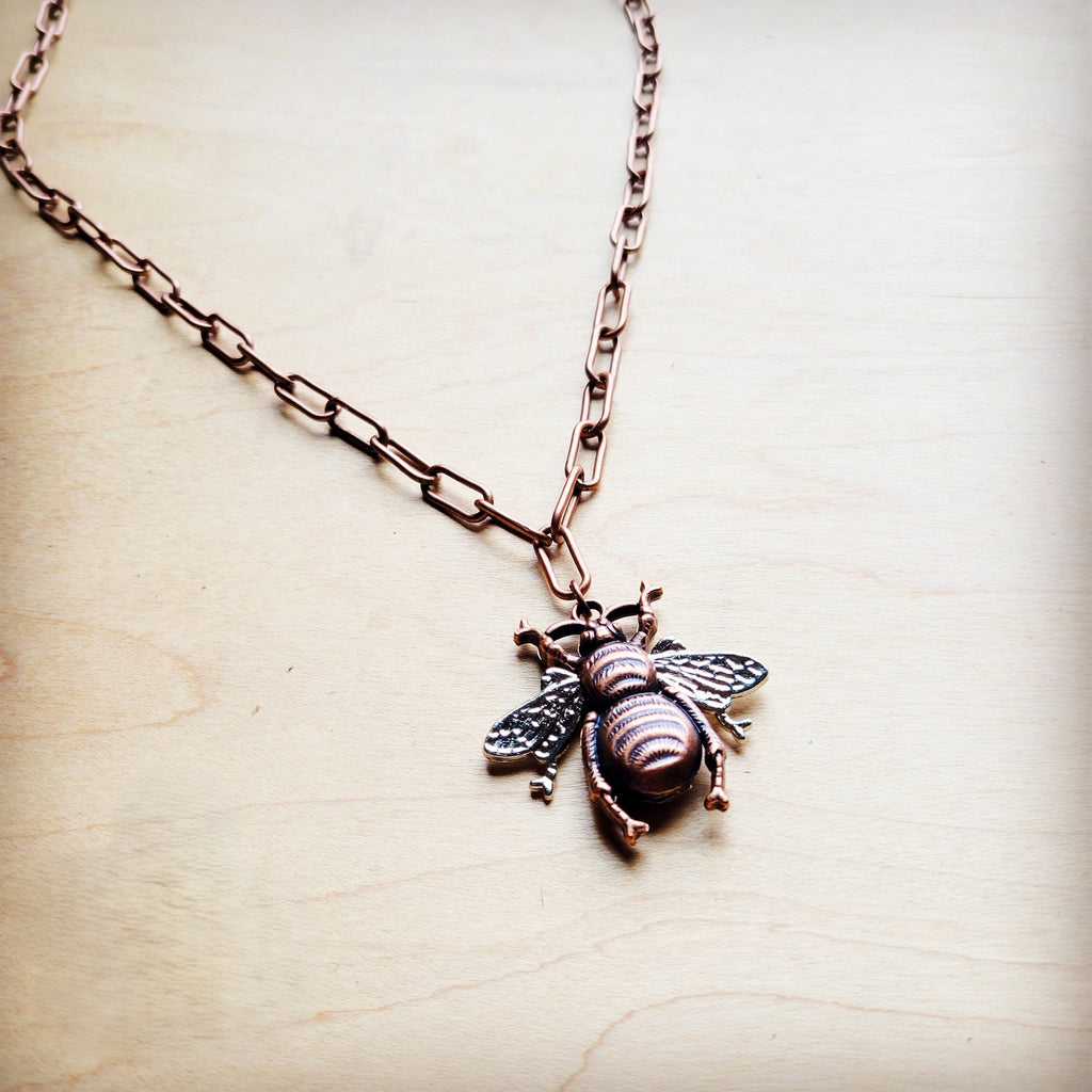 **Antique Layering Necklace w/ Bumble Bee Pendant 258tt