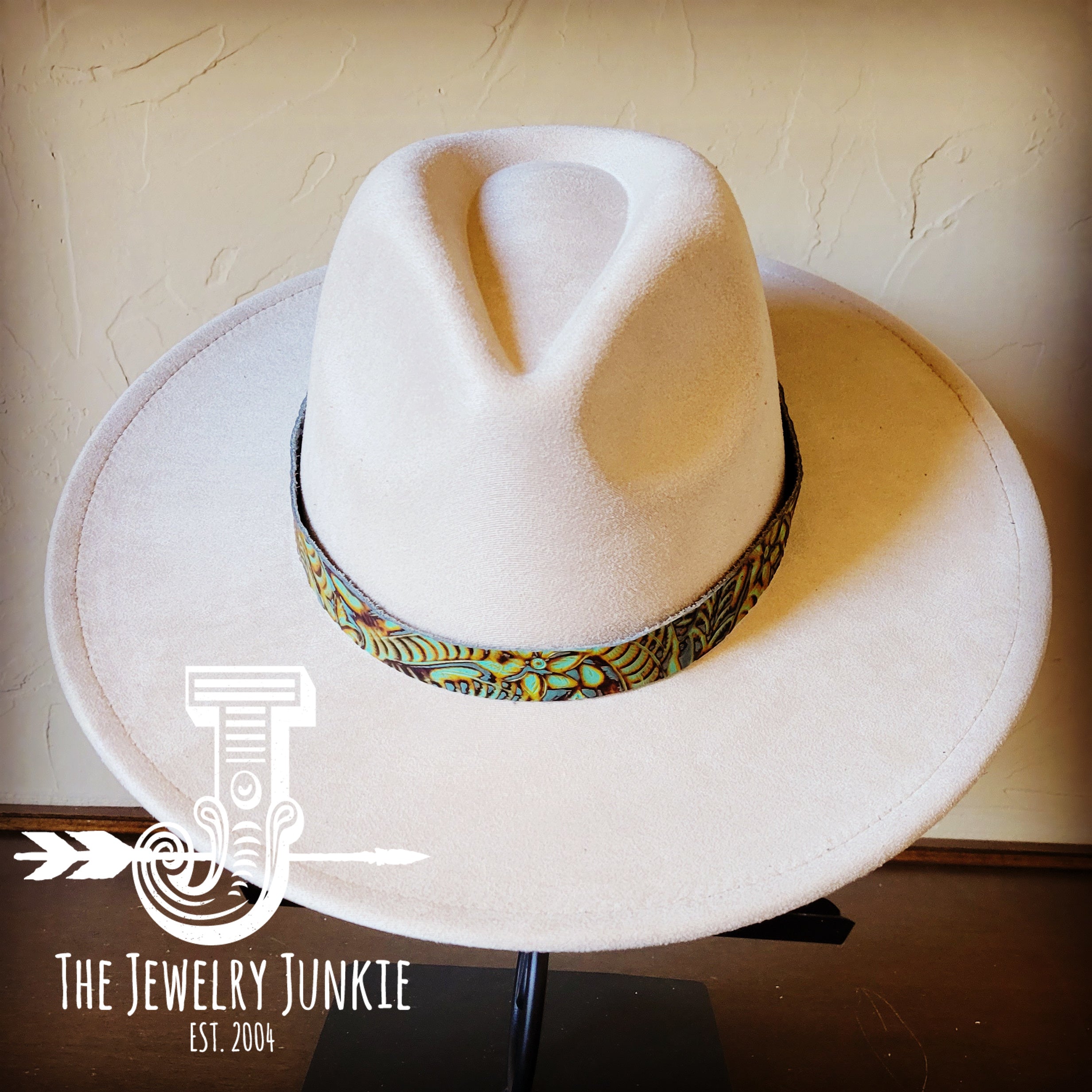 **Dallas Turquoise Embossed Leather Hat Band Only 950h