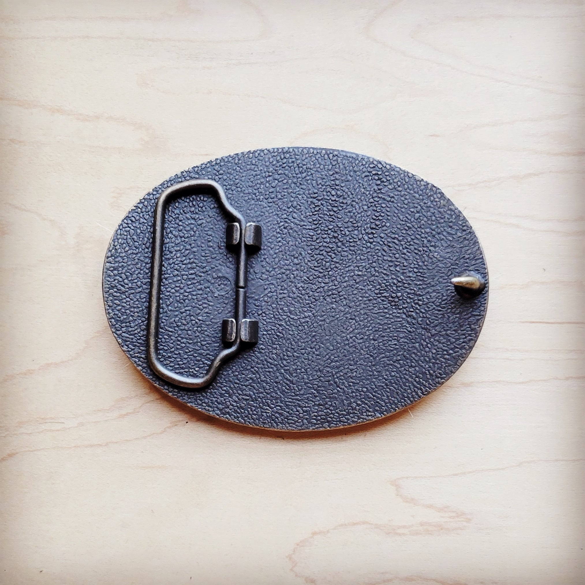 **Rope Edge Hair-on-Hide Branded Leather Belt Buckle-Star 907g