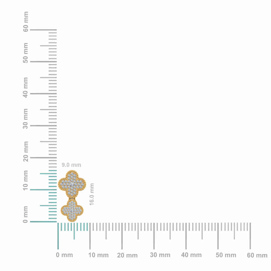 10K Yellow Gold Womens Round Diamond Cluster Top Open Pendant 1/6 Cttw