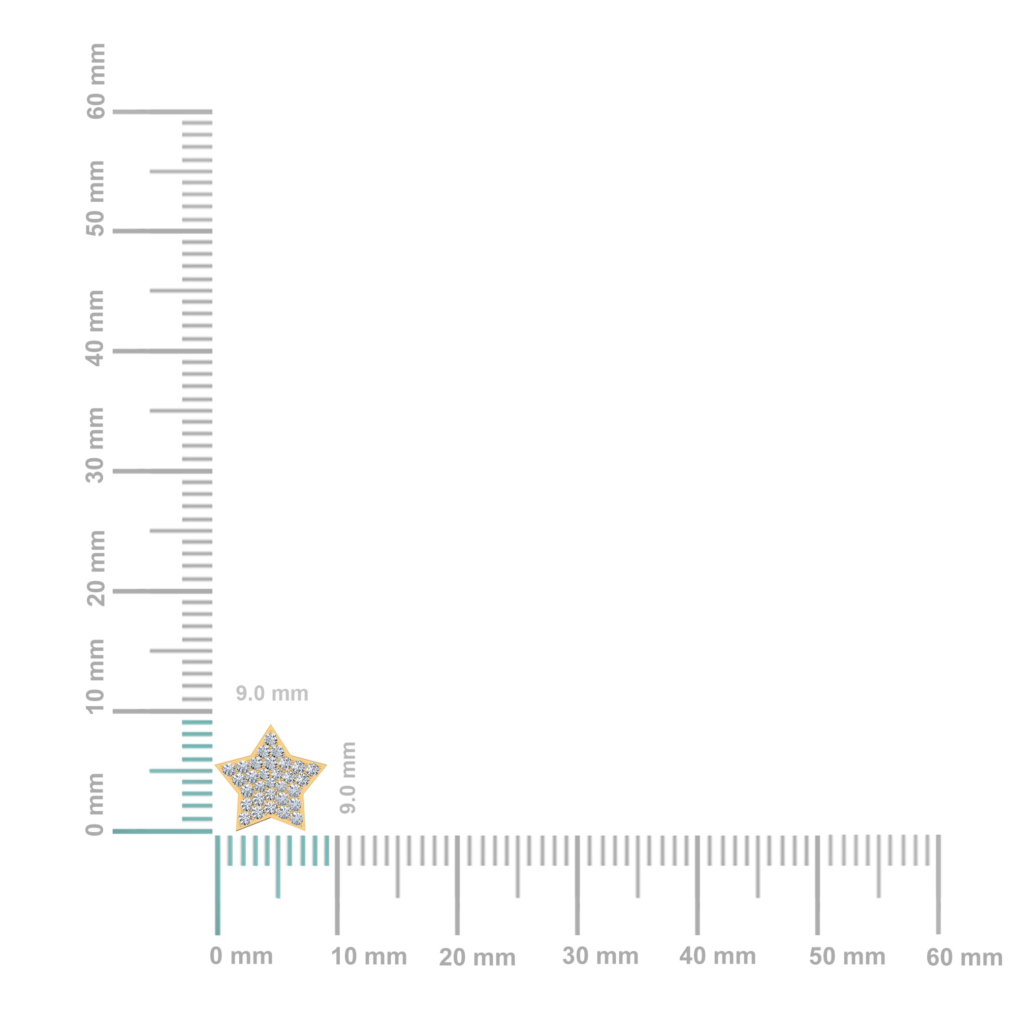 10K Yellow Gold Round Diamond Star Stud Earrings 1/4 Cttw