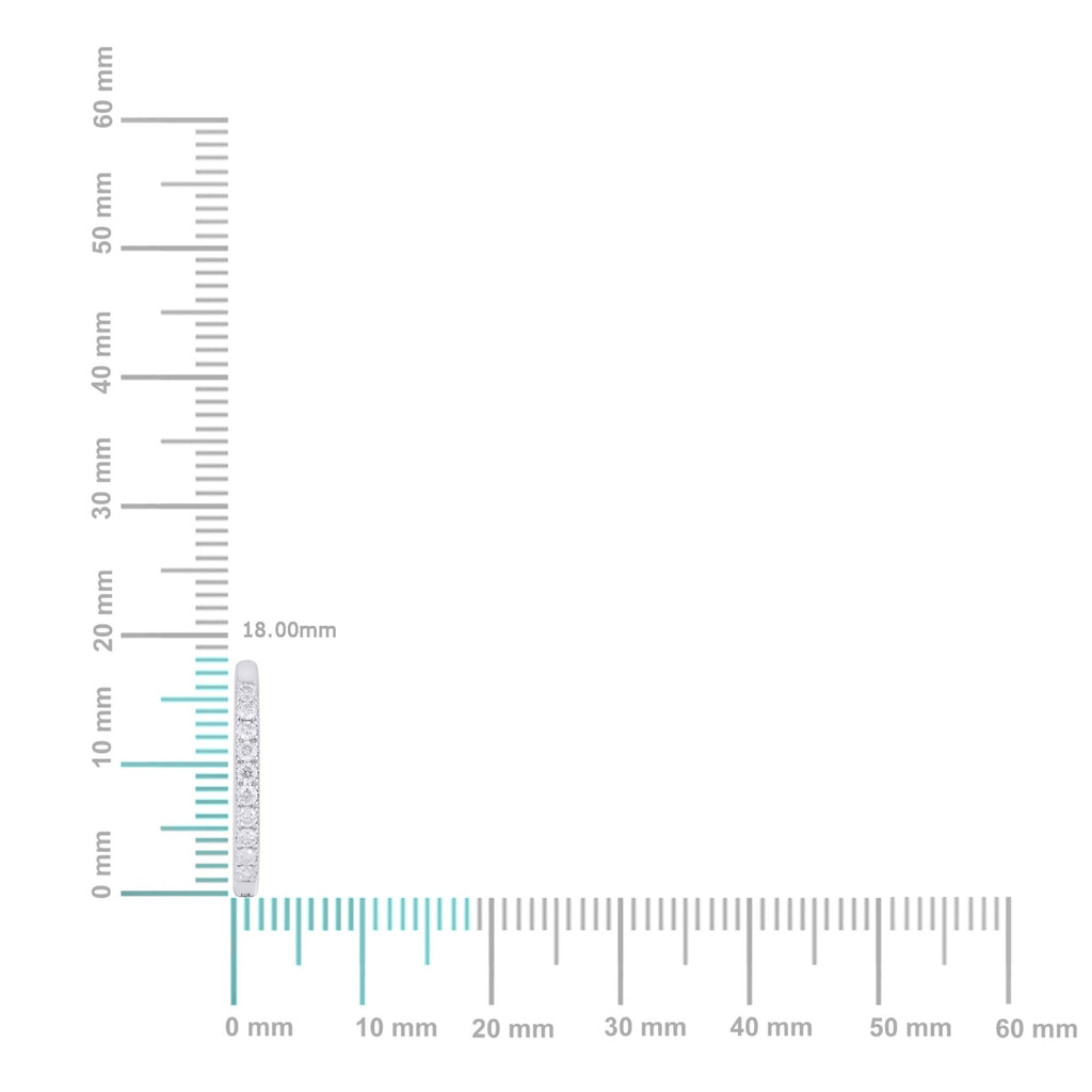 10K White Gold Round Diamond Designer Hoop Earring 1/3 Cttw
