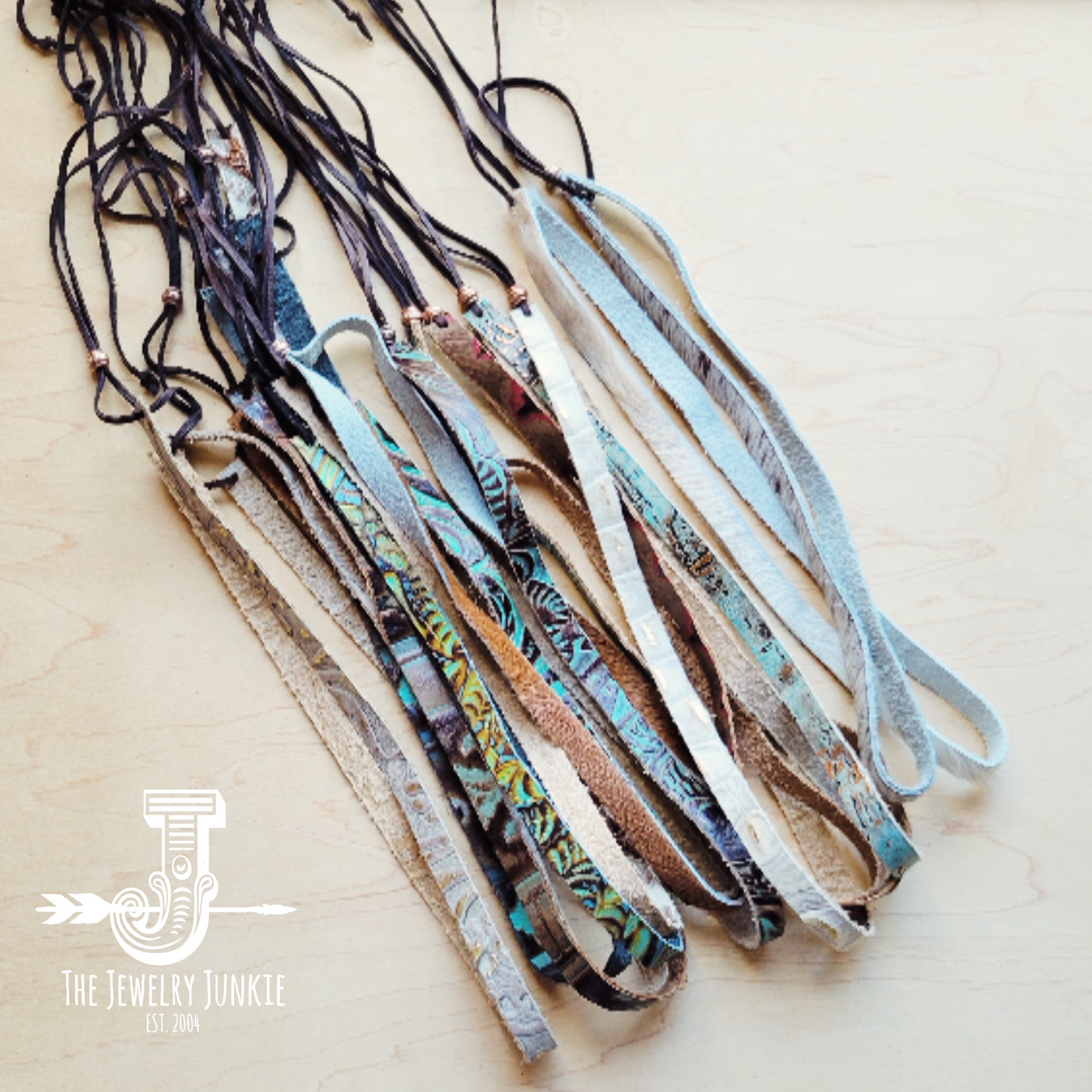 **Napolis Turquoise Brown Embossed Leather Hat Band Only 951L