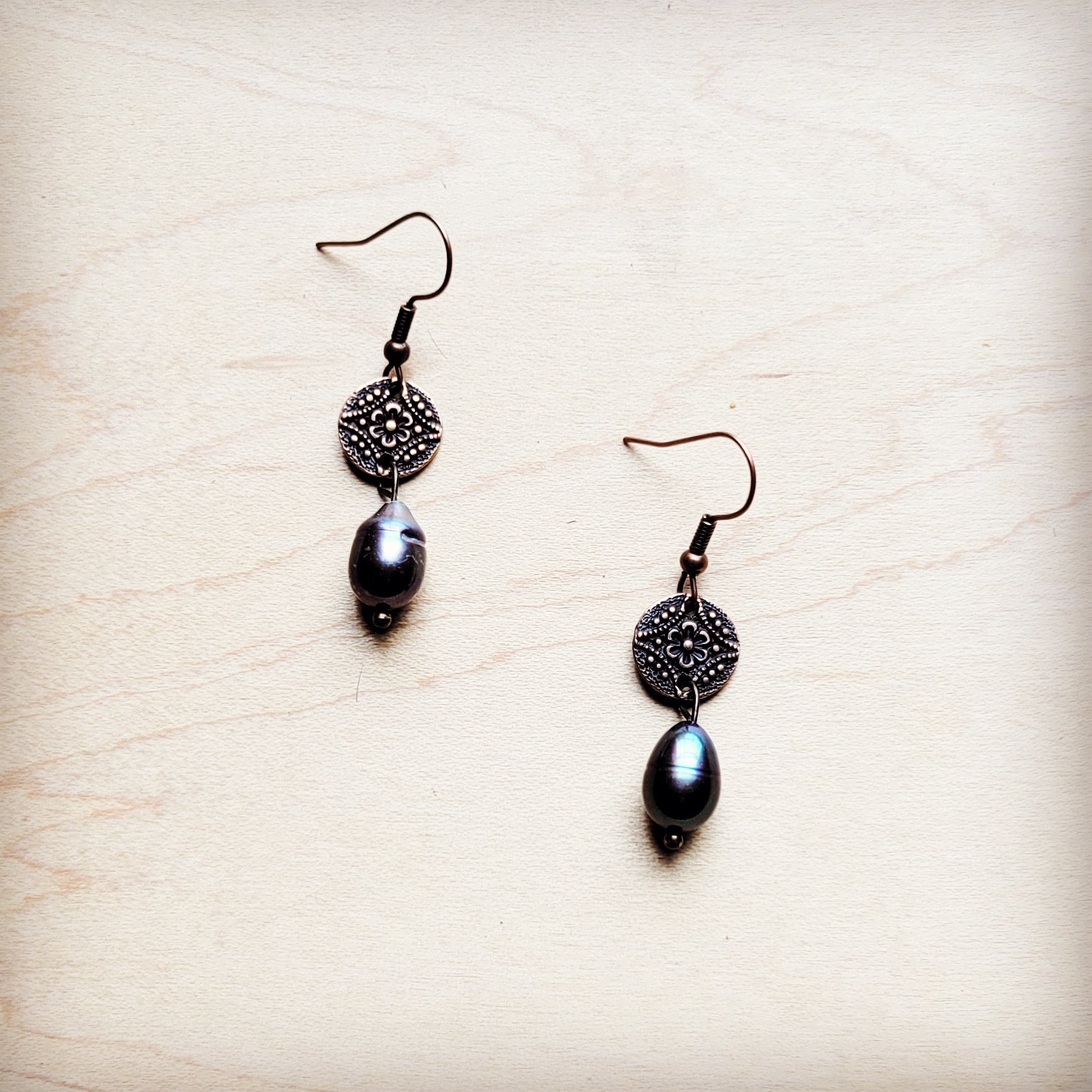 **Genuine Freshwater Gray Pearl Collar Necklace 260f