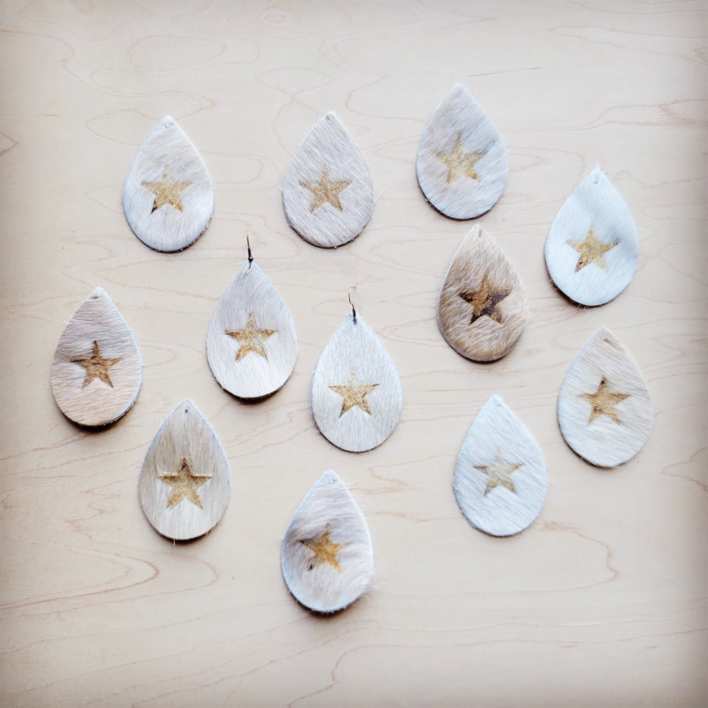 **Rope Edge Hair-on-Hide Branded Leather Belt Buckle-Star 907g