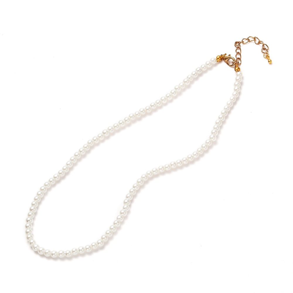 **Glass Pearl Collar Necklace Wedding Collection 259v