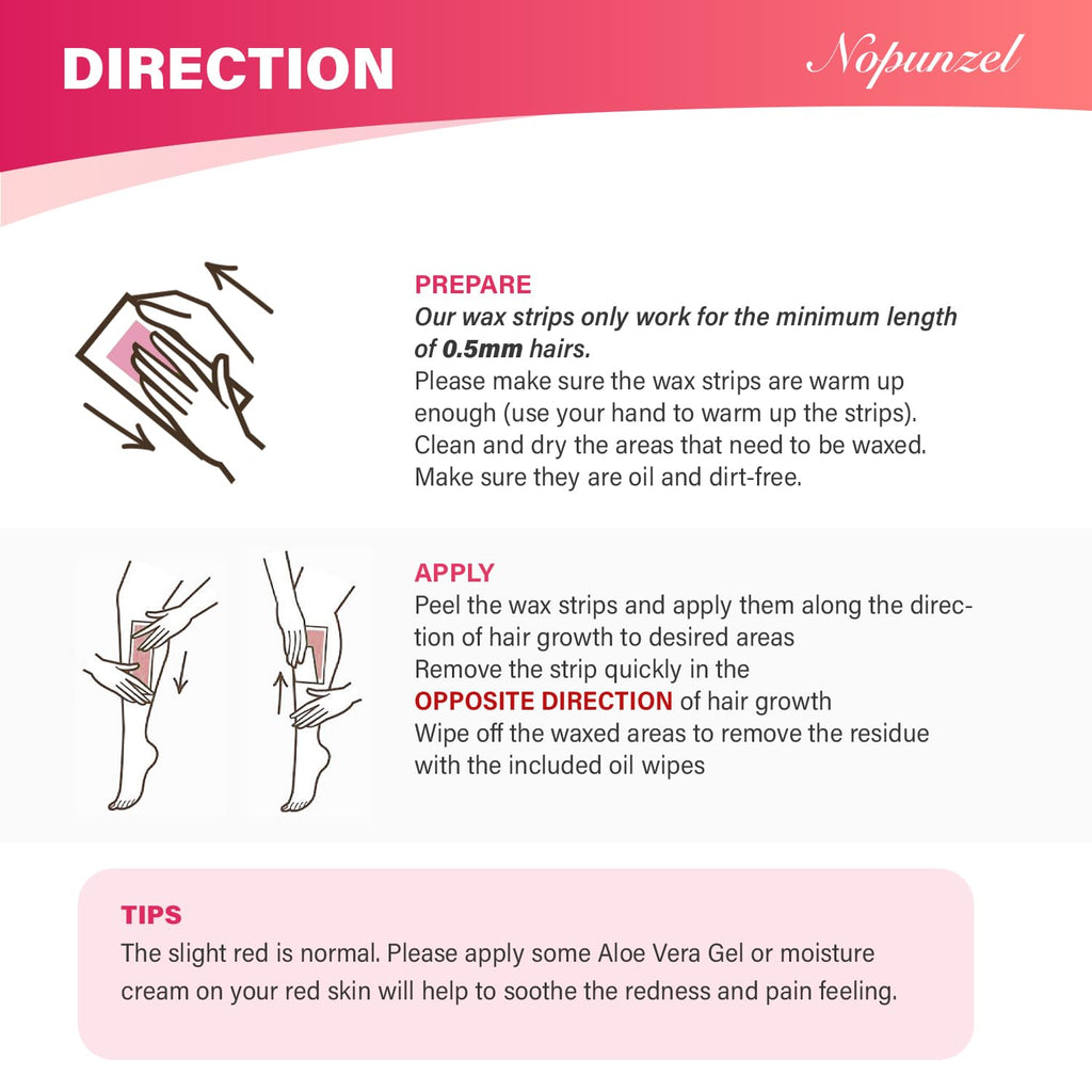 NOPUNZEL 64 Waxing Strips