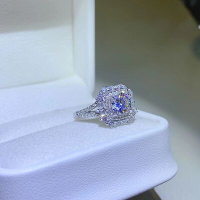 1 Carat Moissanite 925 Sterling Silver Wedding Ring