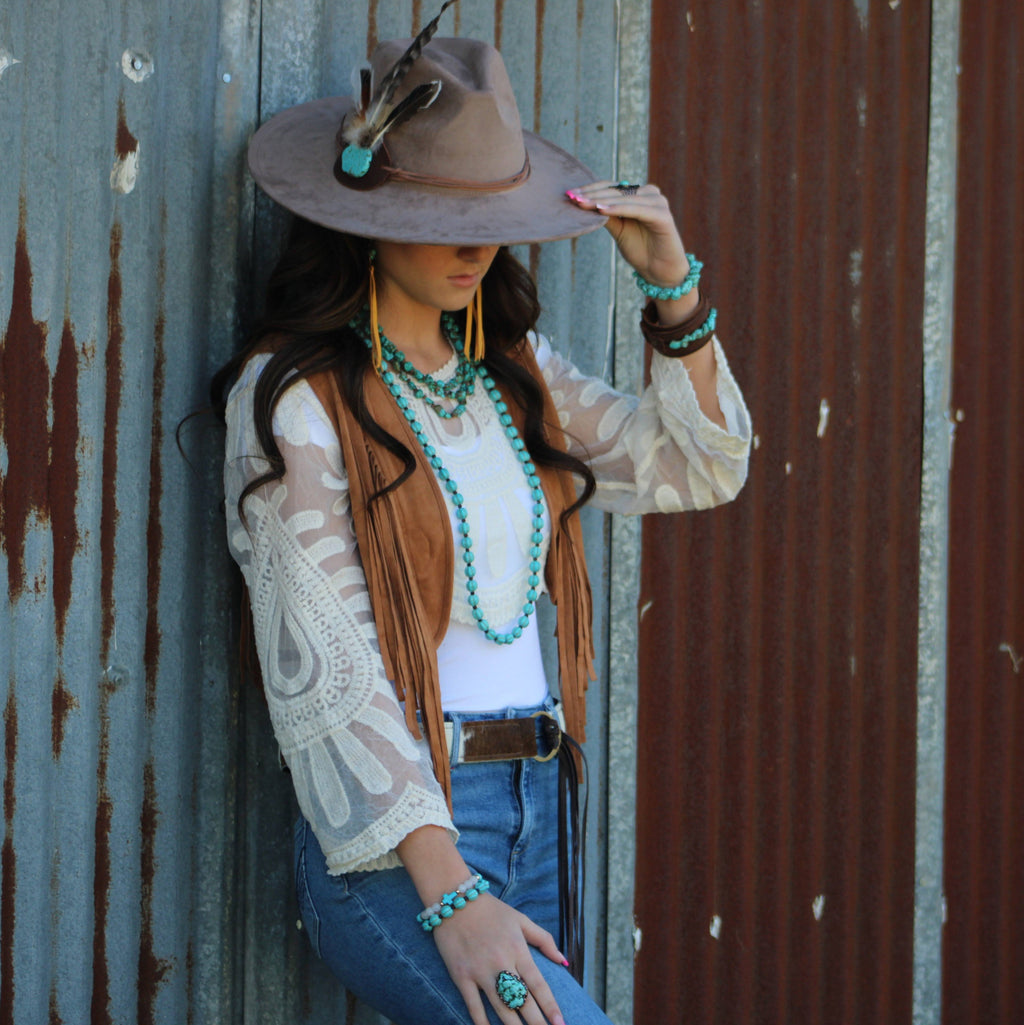 **Turquoise Blue Melon Beaded Stretch Bracelet 809g
