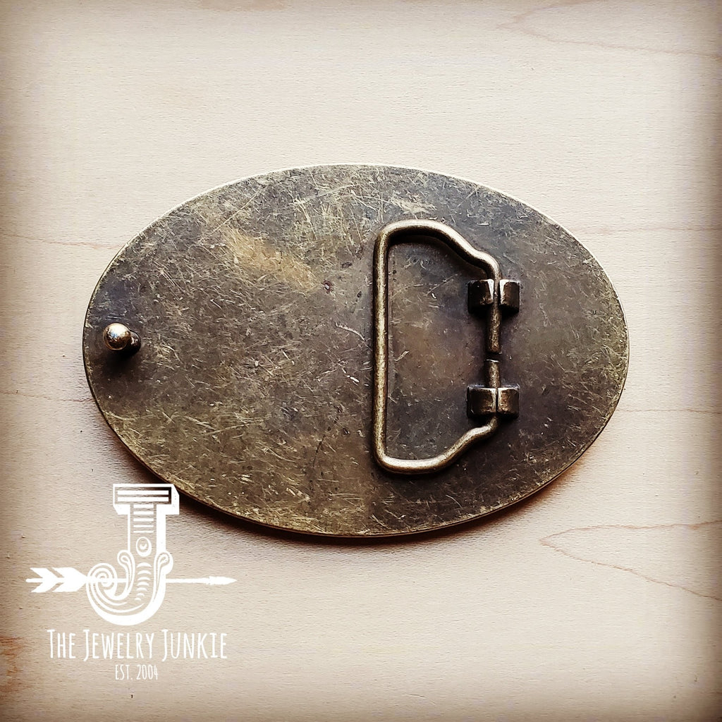 **Rope Edge Brown Laredo Leather Belt Buckle 901x