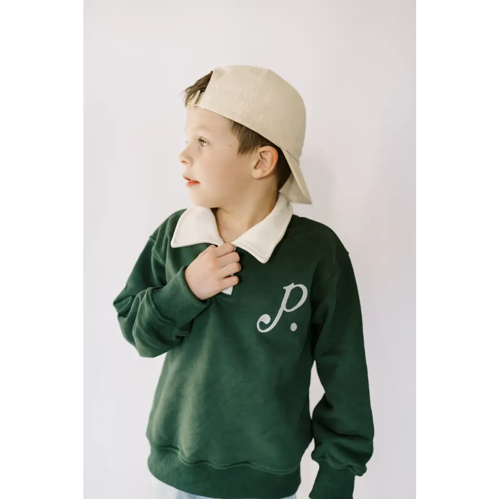 "P" Kids Embroidered Pullover