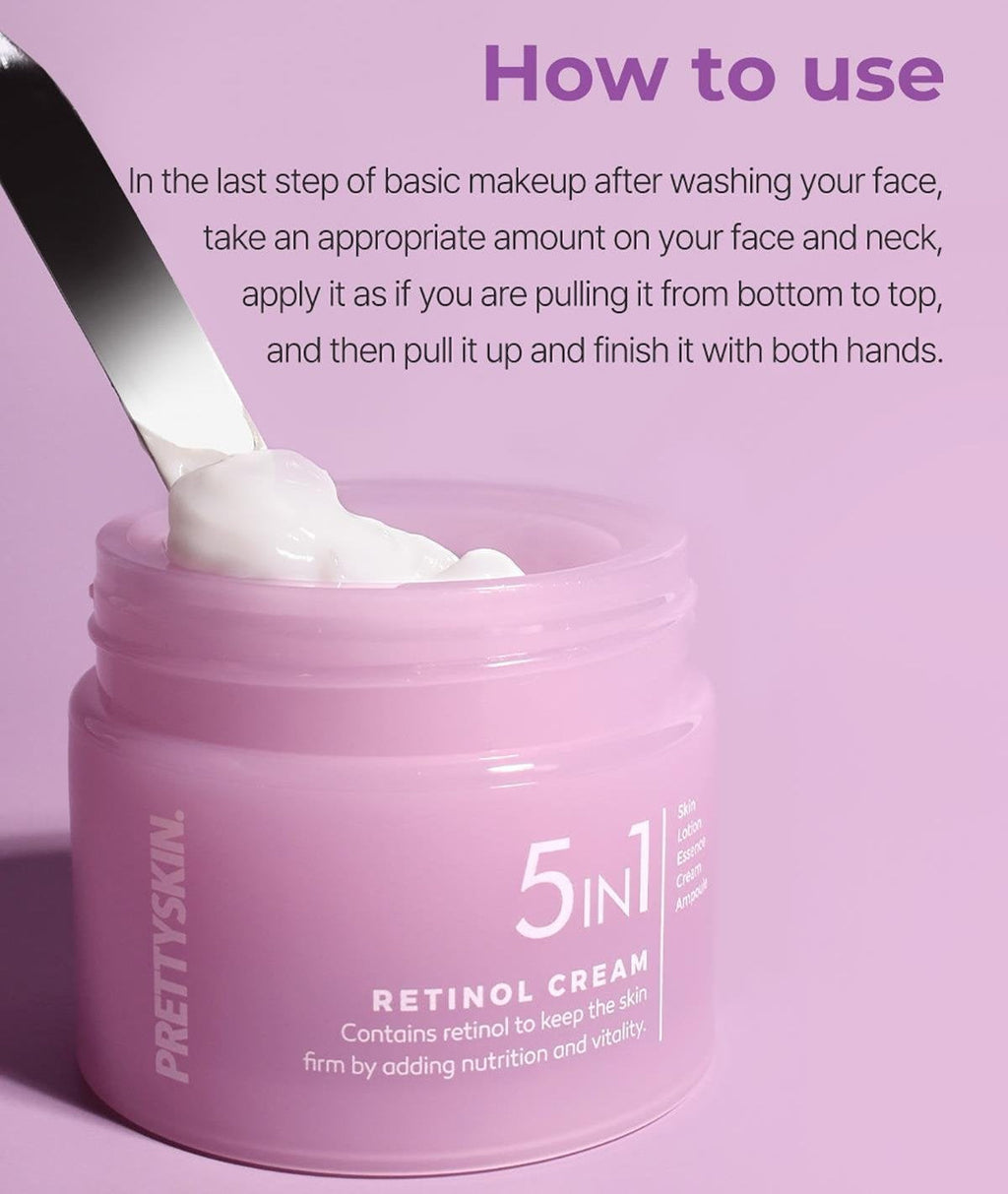 PRETTYSKIN - 5 In 1 Retinol Cream - 50ml