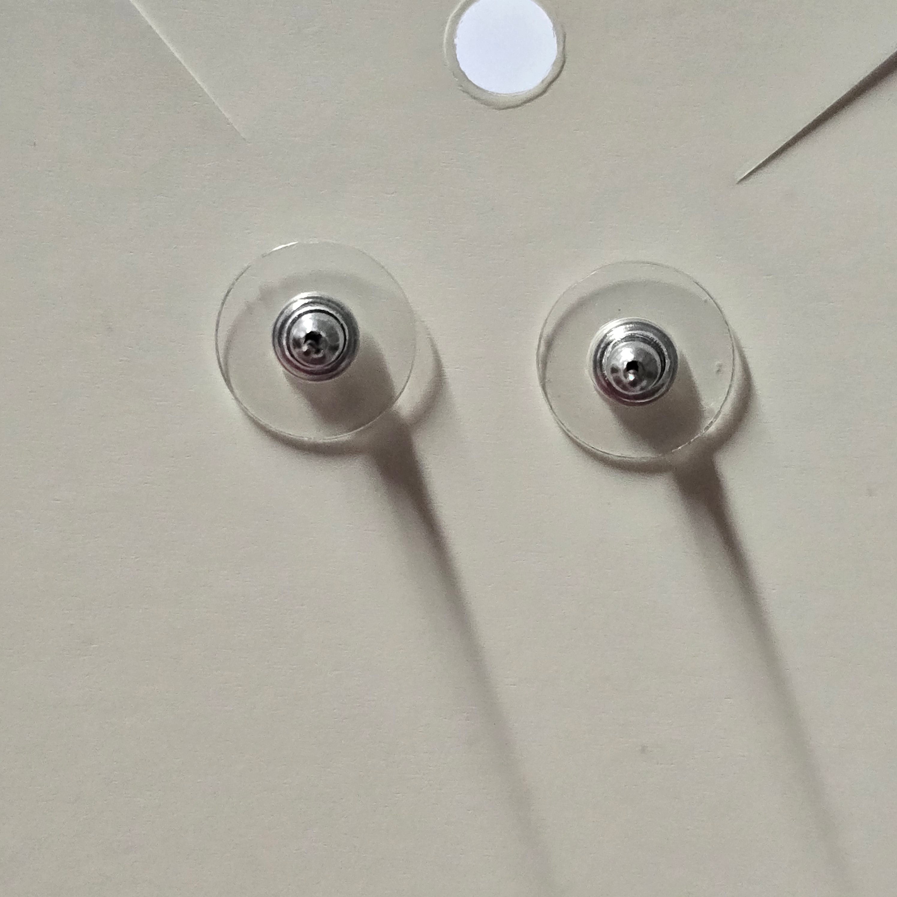 Clear Bloom Arch Earrings with Pink Crystal Studs